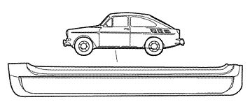 Kokerbalk buitenkant links Type 3, 1600 TL